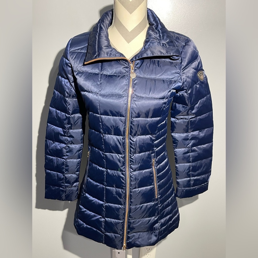Emporio Armani Women's Blue Quilted‎ Jacket